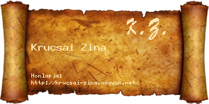 Krucsai Zina névjegykártya